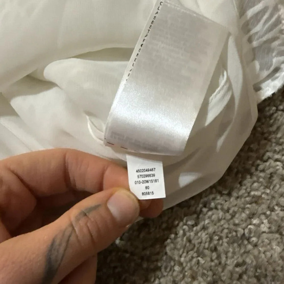 White House Black Market‎ Medium Zebra Overlay Sheer Office Career Bell Sleeve - Picture 10 of 12